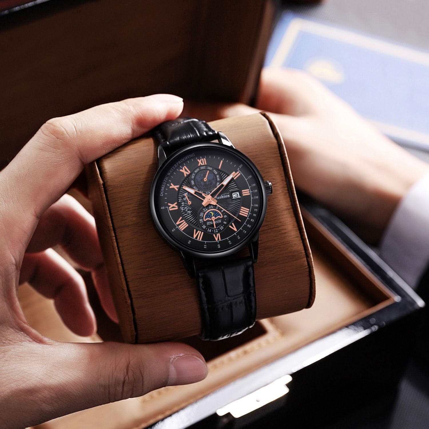 Crown & Leathers Luxury Watch Combo thumbnail 3