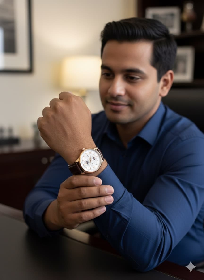 Crown & Leathers Luxury Watch Combo thumbnail 6