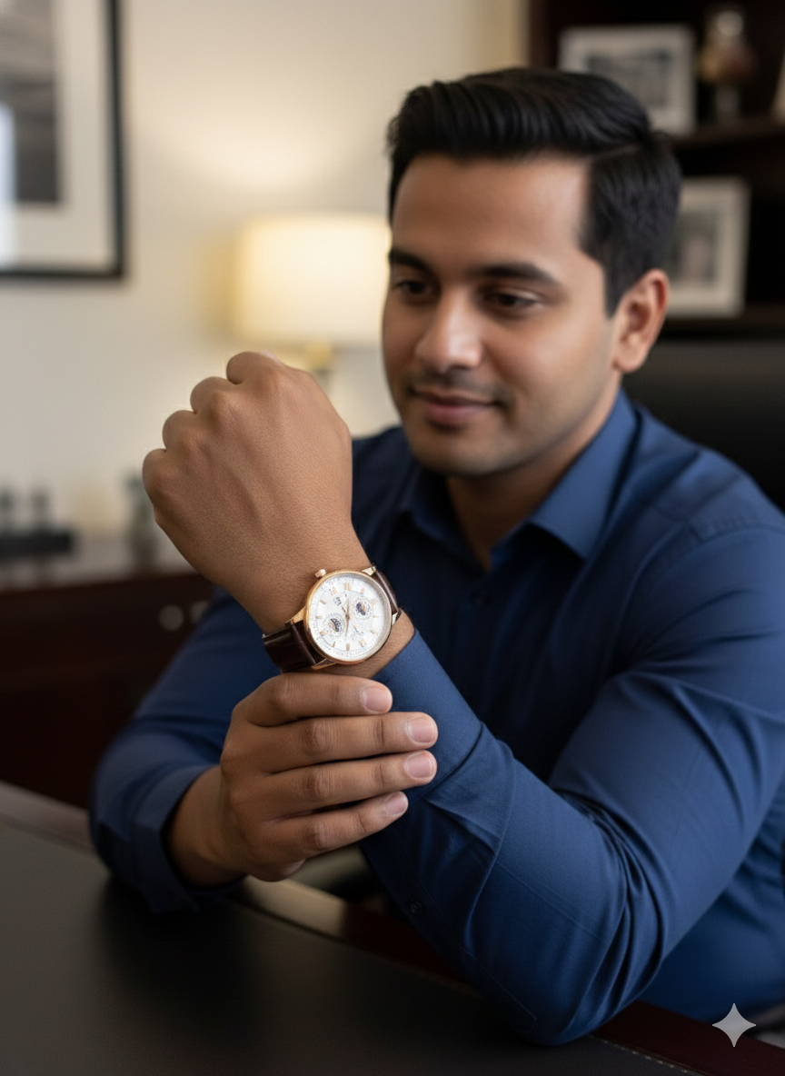 Crown & Leathers Luxury Watch Combo – Buy 1 Get 2 Free (3 Watches @ ₹1499)