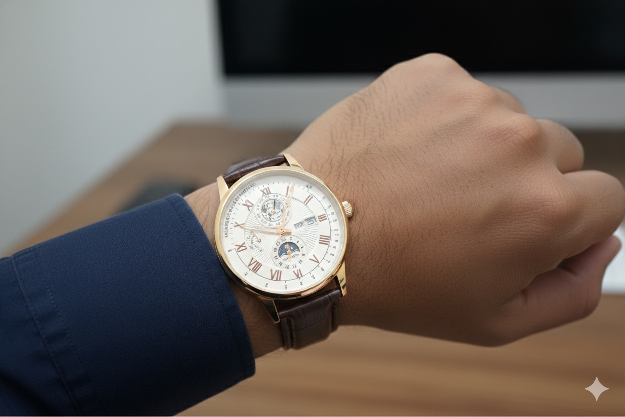 Crown & Leathers Luxury Watch Combo – Buy 1 Get 2 Free (3 Watches @ ₹1499)