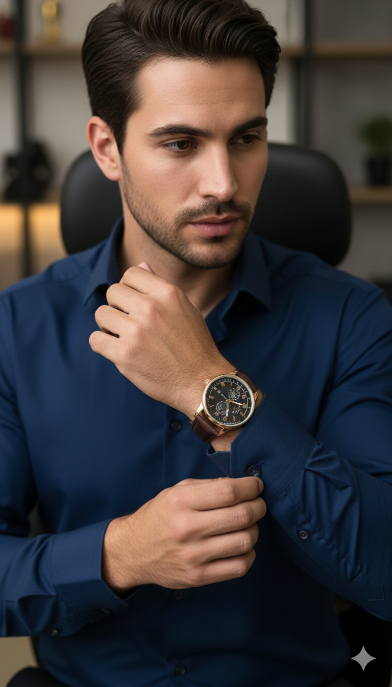 Crown & Leathers Luxury Watch Combo – Buy 1 Get 2 Free (3 Watches @ ₹1499)